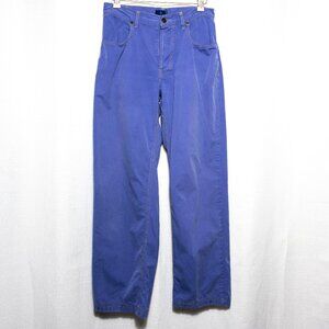 Blue Dot Purple Straight Leg Pants High Rise Casual Cotton Blend Size 27